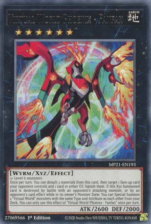 Virtual World Phoenix - Fanfan (MP21-EN193) - 2021 Tin of Ancient Battles 1st Edition - Premium Yugioh Single from Konami - Just $0.25! Shop now at Game Crave Tournament Store