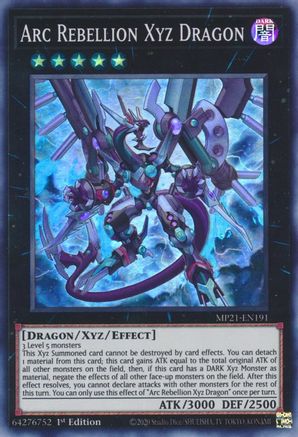 Arc Rebellion Xyz Dragon (MP21-EN191) - 2021 Tin of Ancient Battles 1st Edition - Premium Yugioh Single from Konami - Just $0.30! Shop now at Game Crave Tournament Store