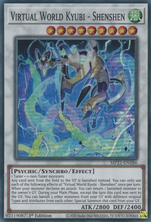 Virtual World Kyubi - Shenshen (MP21-EN186) - 2021 Tin of Ancient Battles 1st Edition - Premium Yugioh Single from Konami - Just $0.08! Shop now at Game Crave Tournament Store