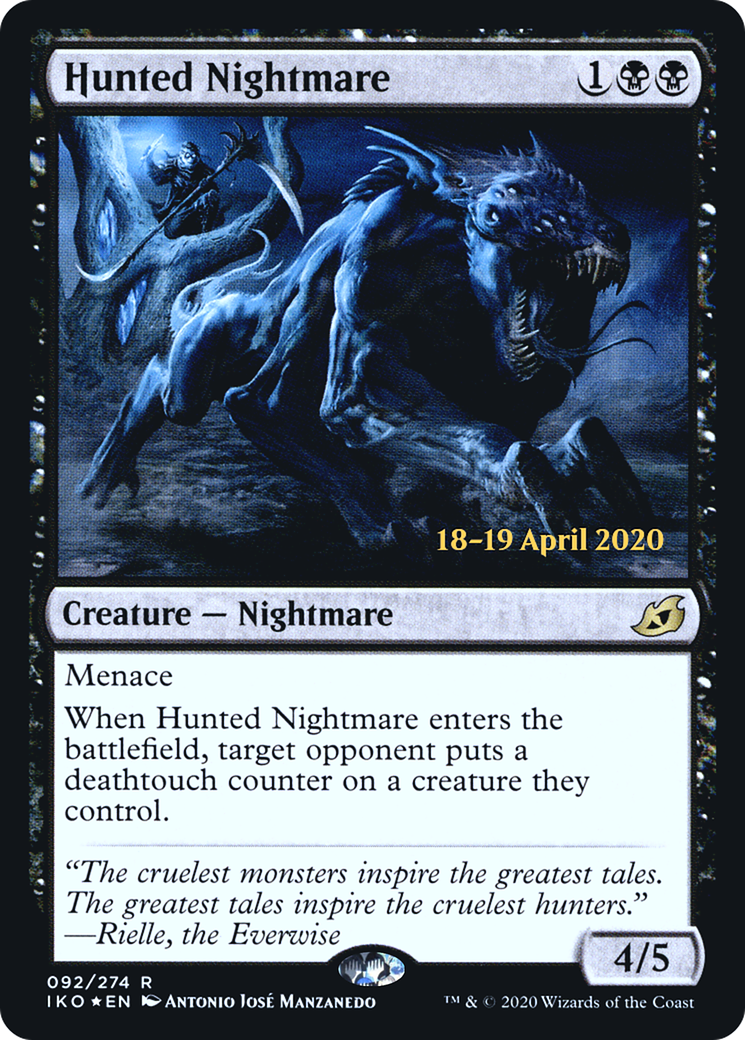 Hunted Nightmare (PIKO-92S) - Ikoria: Lair of Behemoths Promos Foil - Premium MTG Single from Wizards of the Coast - Just $0.17! Shop now at Game Crave Tournament Store