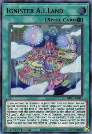 Ignister A.I.Land (MP21-EN021) - 2021 Tin of Ancient Battles 1st Edition - Premium Yugioh Single from Konami - Just $0.25! Shop now at Game Crave Tournament Store