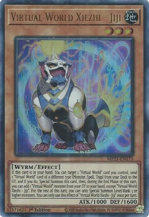 Virtual World Xiezhi - Jiji (MP21-EN175) - 2021 Tin of Ancient Battles 1st Edition - Premium Yugioh Single from Konami - Just $0.25! Shop now at Game Crave Tournament Store