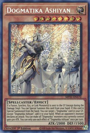 Dogmatika Ashiyan (MP21-EN172) - 2021 Tin of Ancient Battles 1st Edition - Premium Yugioh Single from Konami - Just $0.25! Shop now at Game Crave Tournament Store