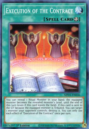 Execution of the Contract (MP21-EN036) - 2021 Tin of Ancient Battles 1st Edition - Premium Yugioh Single from Konami - Just $0.25! Shop now at Game Crave Tournament Store