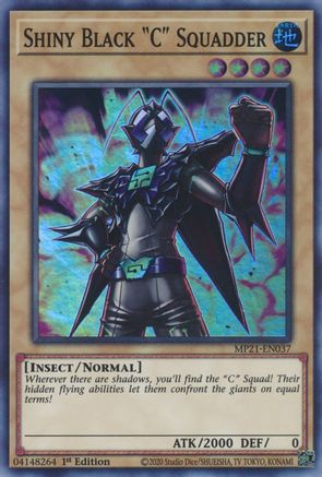 Shiny Black "C" Squadder (MP21-EN037) - 2021 Tin of Ancient Battles 1st Edition - Premium Yugioh Single from Konami - Just $0.25! Shop now at Game Crave Tournament Store