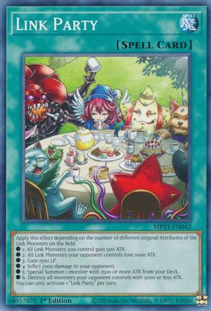 Link Party (MP21-EN042) - 2021 Tin of Ancient Battles 1st Edition - Premium Yugioh Single from Konami - Just $0.08! Shop now at Game Crave Tournament Store