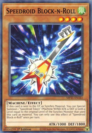 Speedroid Block-n-Roll (MP21-EN161) - 2021 Tin of Ancient Battles 1st Edition - Premium Yugioh Single from Konami - Just $0.25! Shop now at Game Crave Tournament Store