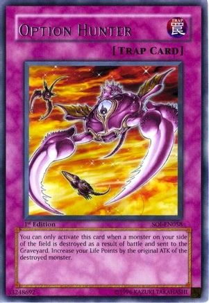 Option Hunter (SOI-EN058) - Shadow of Infinity 1st Edition - Premium Yugioh Single from Konami - Just $0.25! Shop now at Game Crave Tournament Store