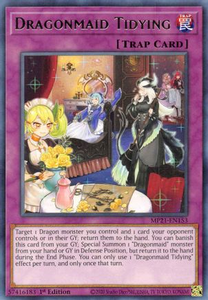 Dragonmaid Tidying (MP21-EN153) - 2021 Tin of Ancient Battles 1st Edition - Premium Yugioh Single from Konami - Just $0.25! Shop now at Game Crave Tournament Store
