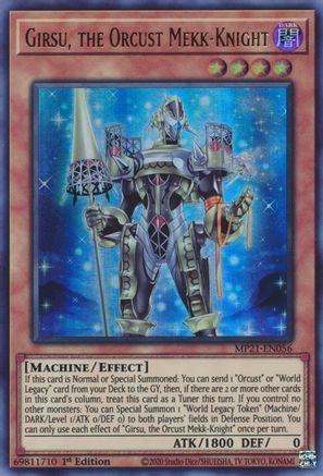 Girsu, the Orcust Mekk-Knight (MP21-EN056) - 2021 Tin of Ancient Battles 1st Edition - Premium Yugioh Single from Konami - Just $0.25! Shop now at Game Crave Tournament Store