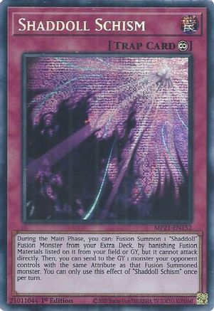 Shaddoll Schism (MP21-EN152) - 2021 Tin of Ancient Battles 1st Edition - Premium Yugioh Single from Konami - Just $0.26! Shop now at Game Crave Tournament Store
