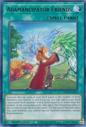 Adamancipator Friends (MP21-EN142) - 2021 Tin of Ancient Battles 1st Edition - Premium Yugioh Single from Konami - Just $0.25! Shop now at Game Crave Tournament Store
