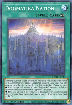 Dogmatika Nation (MP21-EN134) - 2021 Tin of Ancient Battles 1st Edition - Premium Yugioh Single from Konami - Just $0.25! Shop now at Game Crave Tournament Store