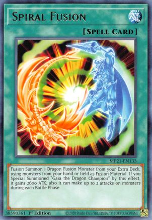 Spiral Fusion (MP21-EN133) - 2021 Tin of Ancient Battles 1st Edition - Premium Yugioh Single from Konami - Just $0.25! Shop now at Game Crave Tournament Store