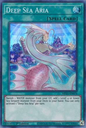 Deep Sea Aria (MP21-EN076) - 2021 Tin of Ancient Battles 1st Edition - Premium Yugioh Single from Konami - Just $0.25! Shop now at Game Crave Tournament Store
