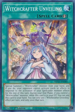 Witchcrafter Unveiling (MP21-EN080) - 2021 Tin of Ancient Battles 1st Edition - Premium Yugioh Single from Konami - Just $0.08! Shop now at Game Crave Tournament Store