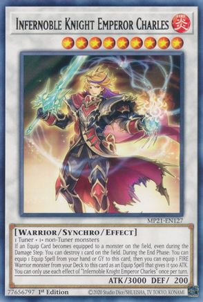 Infernoble Knight Emperor Charles (MP21-EN127) - 2021 Tin of Ancient Battles 1st Edition - Premium Yugioh Single from Konami - Just $0.27! Shop now at Game Crave Tournament Store