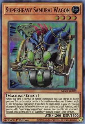 Superheavy Samurai Wagon (MP21-EN089) - 2021 Tin of Ancient Battles 1st Edition - Premium Yugioh Single from Konami - Just $0.26! Shop now at Game Crave Tournament Store
