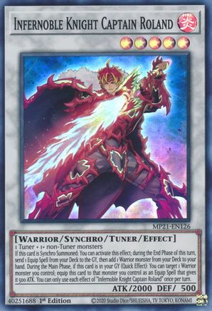 Infernoble Knight Captain Roland (MP21-EN126) - 2021 Tin of Ancient Battles 1st Edition - Premium Yugioh Single from Konami - Just $0.25! Shop now at Game Crave Tournament Store