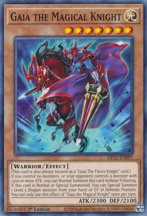Gaia the Magical Knight (MP21-EN097) - 2021 Tin of Ancient Battles 1st Edition - Premium Yugioh Single from Konami - Just $0.25! Shop now at Game Crave Tournament Store