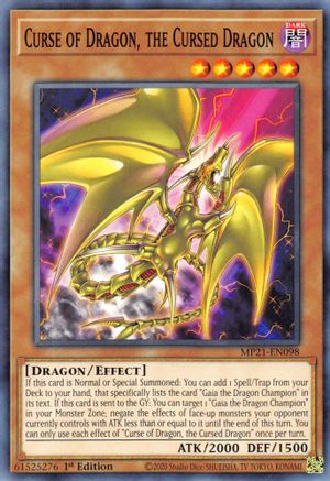Curse of Dragon, the Cursed Dragon (MP21-EN098) - 2021 Tin of Ancient Battles 1st Edition - Premium Yugioh Single from Konami - Just $0.25! Shop now at Game Crave Tournament Store