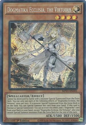 Dogmatika Ecclesia, the Virtuous (MP21-EN101) - 2021 Tin of Ancient Battles 1st Edition - Premium Yugioh Single from Konami - Just $0.34! Shop now at Game Crave Tournament Store