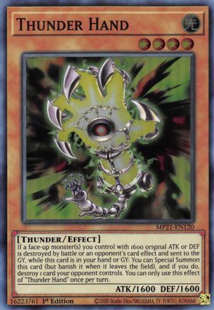 Thunder Hand (MP21-EN120) - 2021 Tin of Ancient Battles 1st Edition - Premium Yugioh Single from Konami - Just $0.25! Shop now at Game Crave Tournament Store