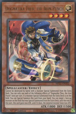 Dogmatika Theo, the Iron Punch (MP21-EN102) - 2021 Tin of Ancient Battles 1st Edition - Premium Yugioh Single from Konami - Just $0.25! Shop now at Game Crave Tournament Store