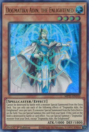 Dogmatika Adin, the Enlightened (MP21-EN103) - 2021 Tin of Ancient Battles 1st Edition - Premium Yugioh Single from Konami - Just $0.25! Shop now at Game Crave Tournament Store