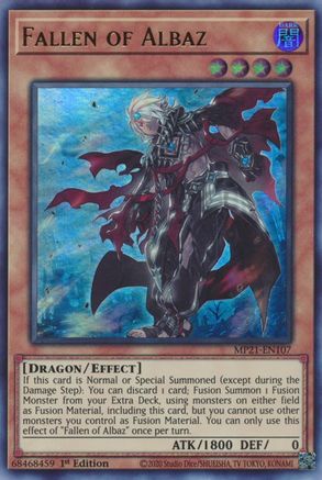 Fallen of Albaz (MP21-EN107) - 2021 Tin of Ancient Battles 1st Edition - Premium Yugioh Single from Konami - Just $0.30! Shop now at Game Crave Tournament Store