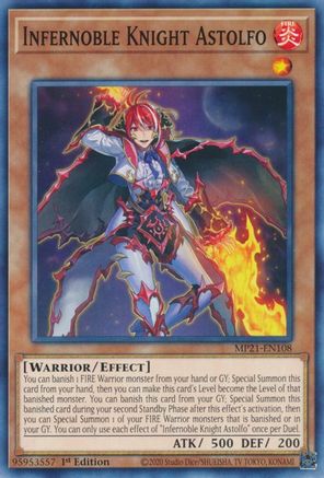 Infernoble Knight Astolfo (MP21-EN108) - 2021 Tin of Ancient Battles 1st Edition - Premium Yugioh Single from Konami - Just $0.25! Shop now at Game Crave Tournament Store