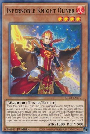 Infernoble Knight Oliver (MP21-EN110) - 2021 Tin of Ancient Battles 1st Edition - Premium Yugioh Single from Konami - Just $0.25! Shop now at Game Crave Tournament Store