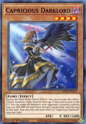 Capricious Darklord (MP21-EN117) - 2021 Tin of Ancient Battles 1st Edition - Premium Yugioh Single from Konami - Just $0.25! Shop now at Game Crave Tournament Store