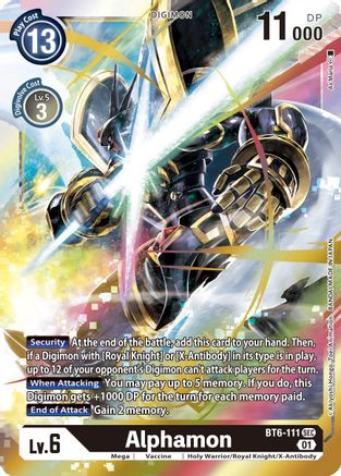 Alphamon (BT6-111) - Double Diamond Foil - Premium Digimon Single from Bandai - Just $1.40! Shop now at Game Crave Tournament Store