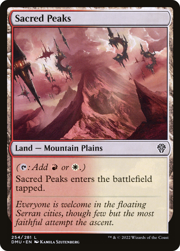 Sacred Peaks (DMU-254) - Dominaria United Foil - Premium MTG Single from Wizards of the Coast - Just $0.25! Shop now at Game Crave Tournament Store