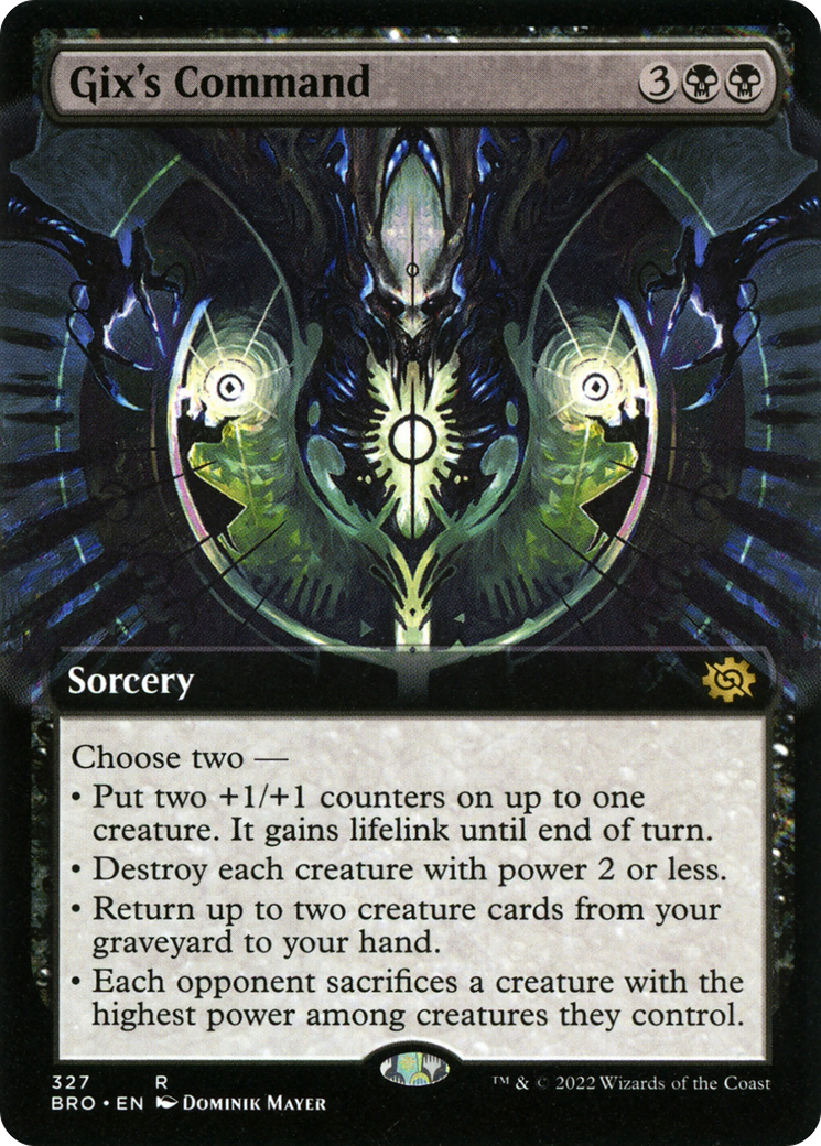Gix's Command (BRO-327) - The Brothers' War: (Extended Art) Foil - Premium MTG Single from Wizards of the Coast - Just $1.04! Shop now at Game Crave Tournament Store