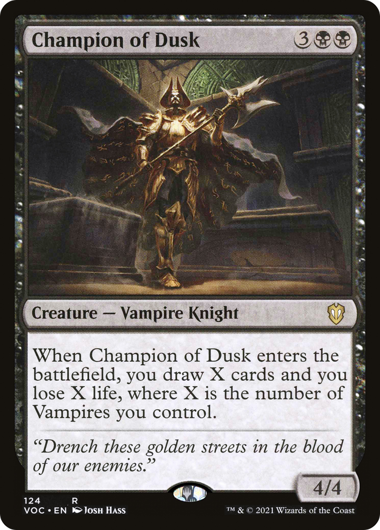 Champion of Dusk (VOC-124) - Crimson Vow Commander - Premium MTG Single from Wizards of the Coast - Just $0.25! Shop now at Game Crave Tournament Store