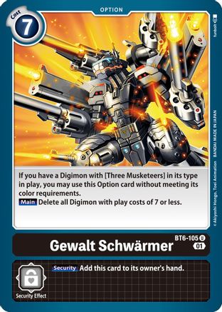 Gewalt Schwarmer (BT6-105) - Double Diamond - Premium Digimon Single from Bandai - Just $0.08! Shop now at Game Crave Tournament Store