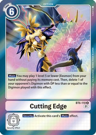 Cutting Edge (BT6-110) - Double Diamond Foil - Premium Digimon Single from Bandai - Just $0.25! Shop now at Game Crave Tournament Store