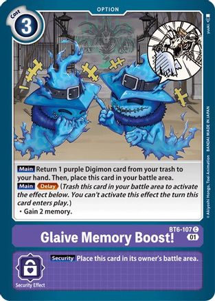 Glaive Memory Boost! (BT6-107) - Double Diamond - Premium Digimon Single from Bandai - Just $0.08! Shop now at Game Crave Tournament Store