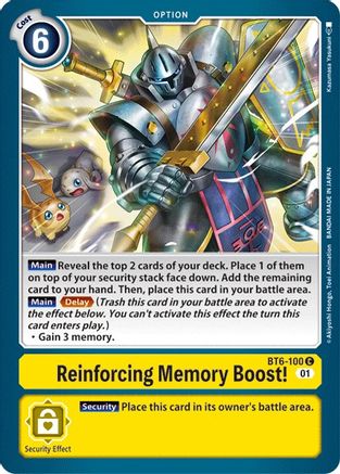 Reinforcing Memory Boost! (BT6-100) - Double Diamond - Premium Digimon Single from Bandai - Just $0.25! Shop now at Game Crave Tournament Store