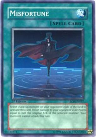 Misfortune (EOJ-EN037) - Enemy of Justice Unlimited - Premium Yugioh Single from Konami - Just $0.08! Shop now at Game Crave Tournament Store