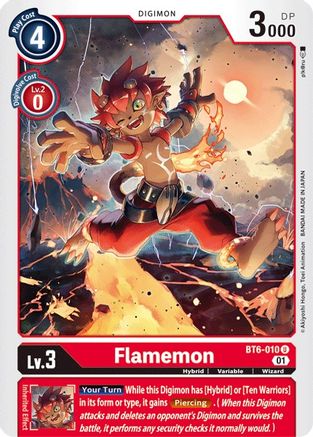 Flamemon (BT6-010) - Double Diamond - Premium Digimon Single from Bandai - Just $0.25! Shop now at Game Crave Tournament Store