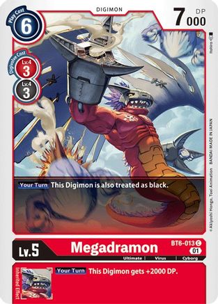 Megadramon (BT6-013) - Double Diamond - Premium Digimon Single from Bandai - Just $0.25! Shop now at Game Crave Tournament Store