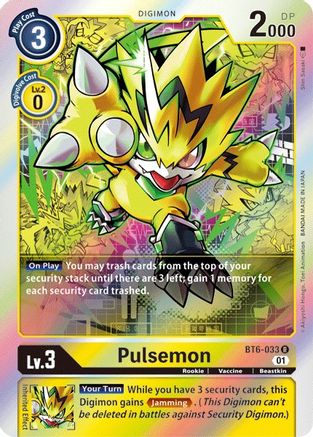 Pulsemon (BT6-033) - Double Diamond Foil - Premium Digimon Single from Bandai - Just $0.25! Shop now at Game Crave Tournament Store