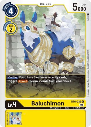 Baluchimon (BT6-035) - Double Diamond - Premium Digimon Single from Bandai - Just $0.08! Shop now at Game Crave Tournament Store