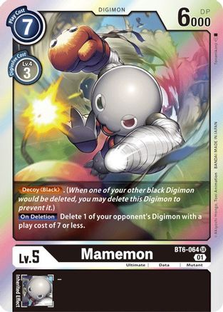 Mamemon (BT6-064) - Double Diamond Foil - Premium Digimon Single from Bandai - Just $0.25! Shop now at Game Crave Tournament Store