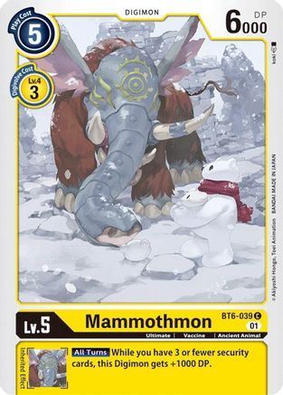 Mammothmon (BT6-039) - Double Diamond - Premium Digimon Single from Bandai - Just $0.25! Shop now at Game Crave Tournament Store