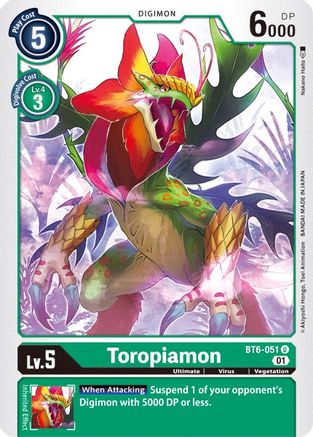 Toropiamon (BT6-051) - Double Diamond - Premium Digimon Single from Bandai - Just $0.08! Shop now at Game Crave Tournament Store