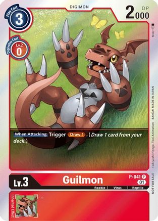 Guilmon (P-041) - Digimon Promotion Cards Foil - Premium Digimon Single from Bandai - Just $2.75! Shop now at Game Crave Tournament Store